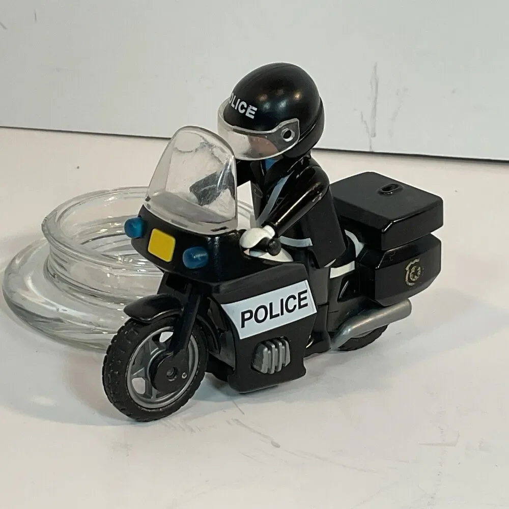 LOT of 8 PLAYMOBIL + Motorcycle Firefighter Police Construction Workers People